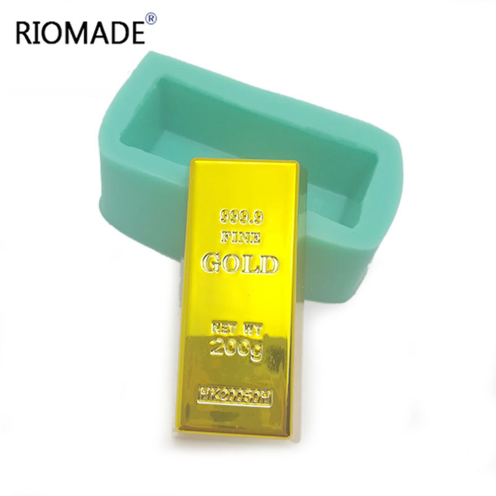 Candle Molds - 금괴 모양 실리콘 몰드 케이크 장식