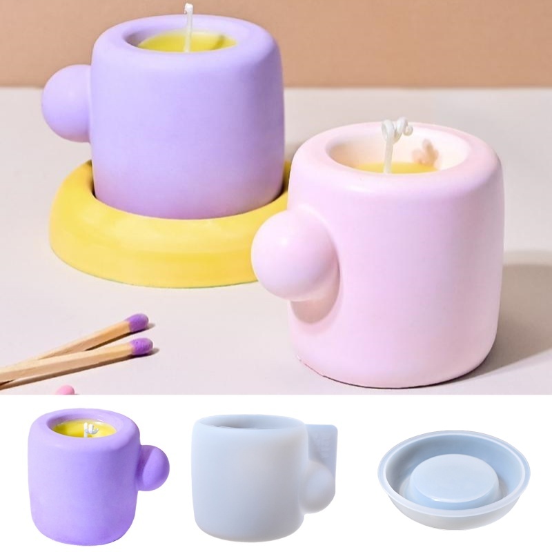 Candle Containers - 코스터 실리콘 몰드와 3D 머그잔 DIY