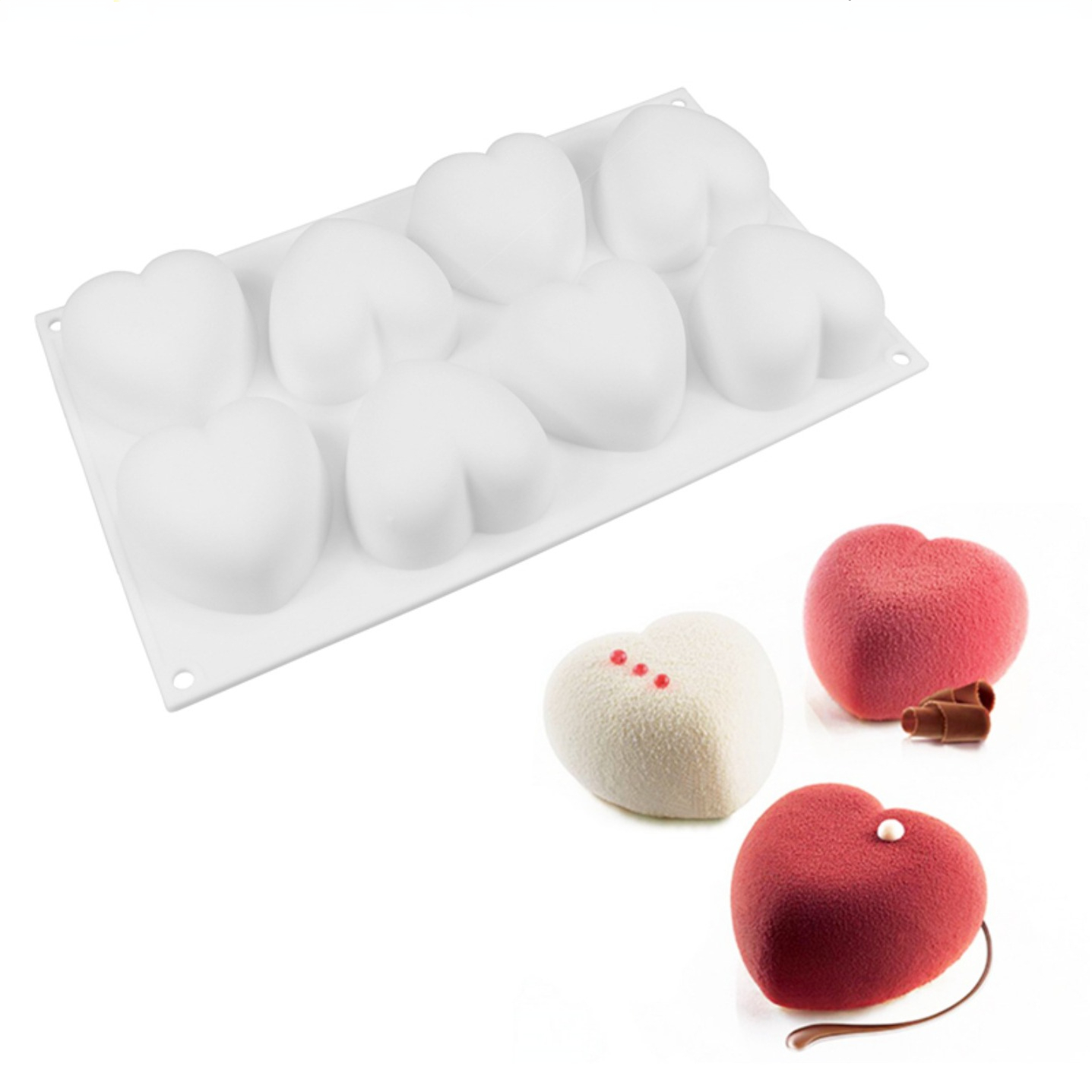 Candle Making Kit - 사랑 심장 실리콘 비누 금형 수제