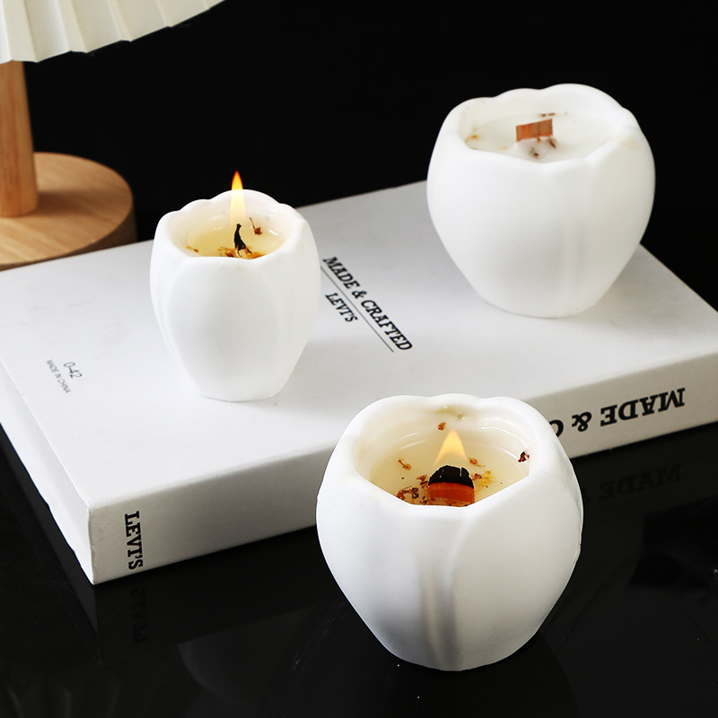 Soy Wax - 홈 데코용 아로마테라피 캔들, 튤립 모양,