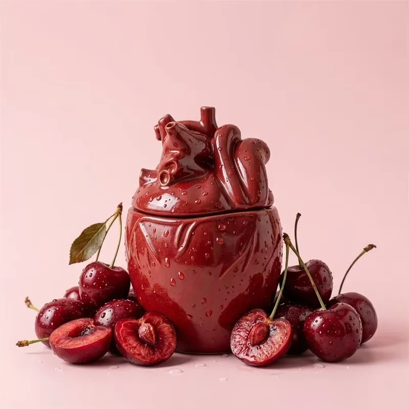 Candle Molds - 니콜 조각 하트 양초 용기 뚜껑