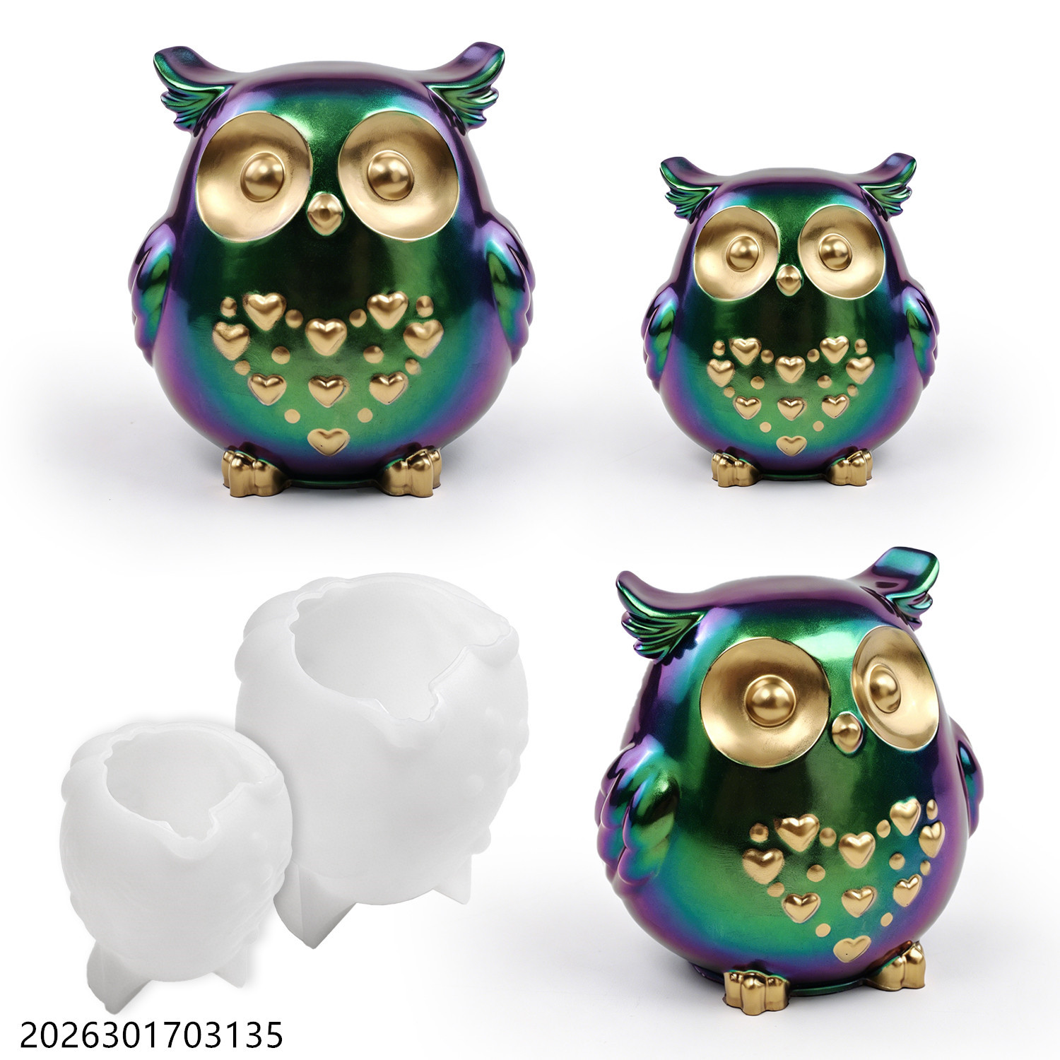 Candle Making Kit - 올빼미 실리콘 몰드 3D 새 모양