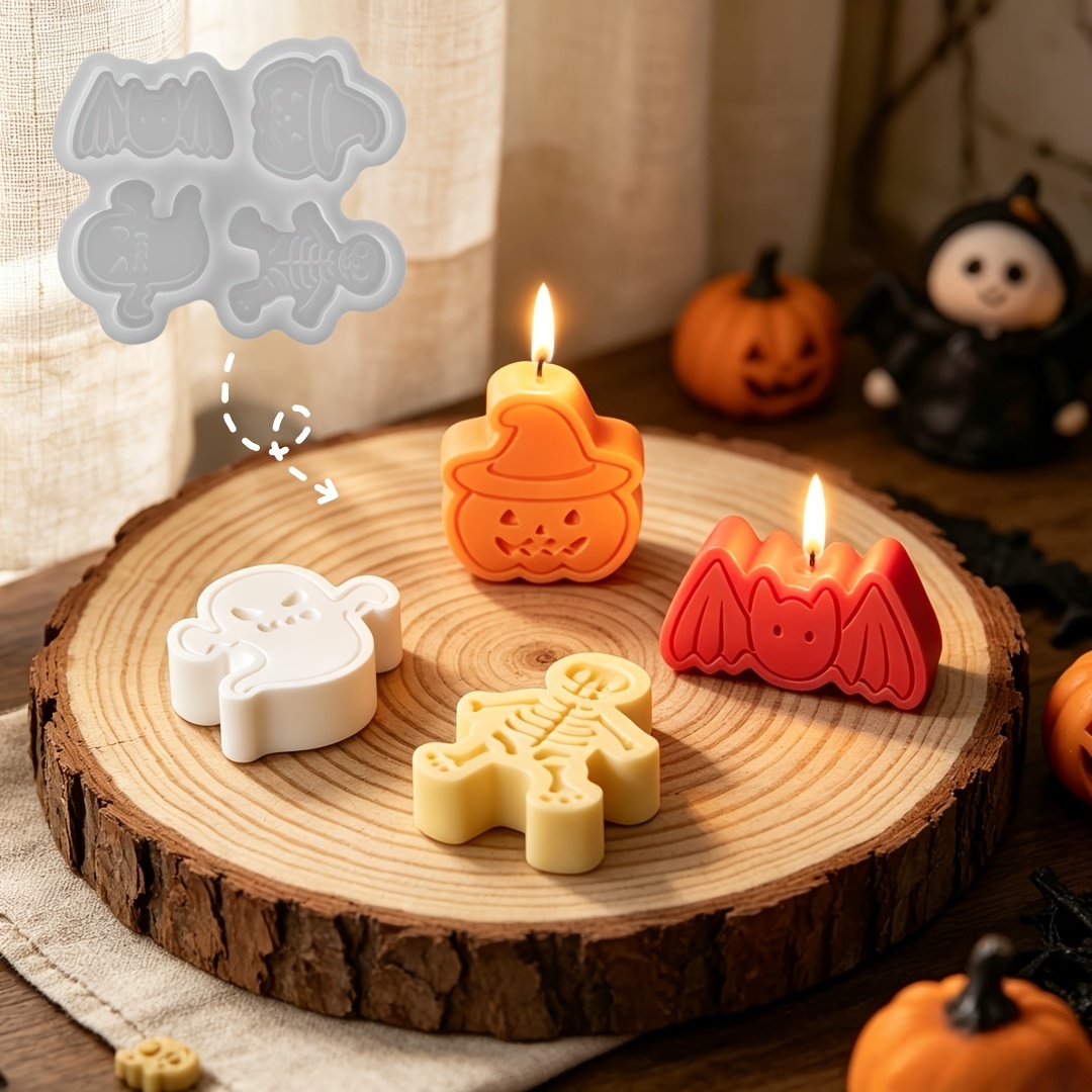 Candle Molds - 4구 실리콘 레진 몰드 세트 (DIY