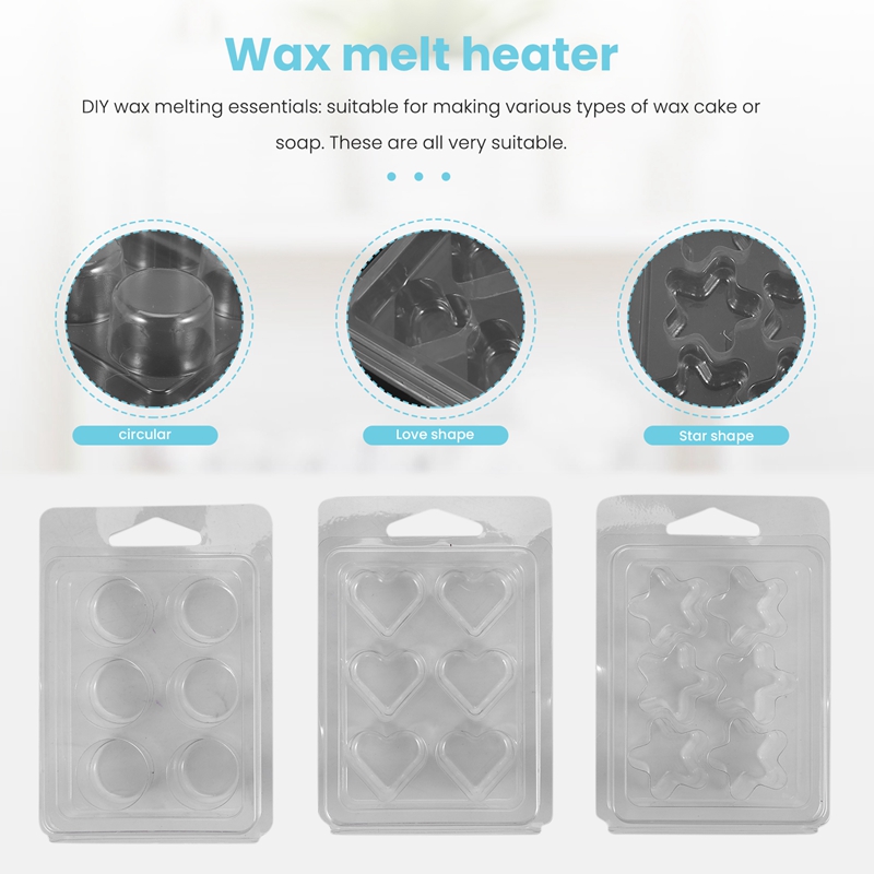 60팩 왁스 멜트 용기-6구 투명 플라스틱 왁스 멜트  - Wax Melts 리뷰 및 가격