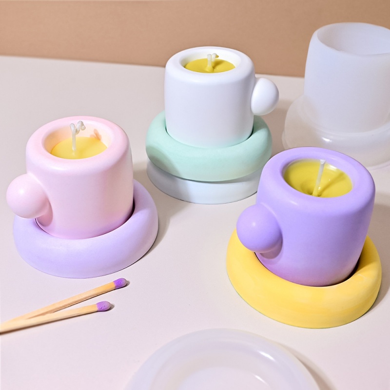 코스터 실리콘 몰드와 3D 머그잔 DIY 귀여운 아로마 - Candle Containers 리뷰 및 가격