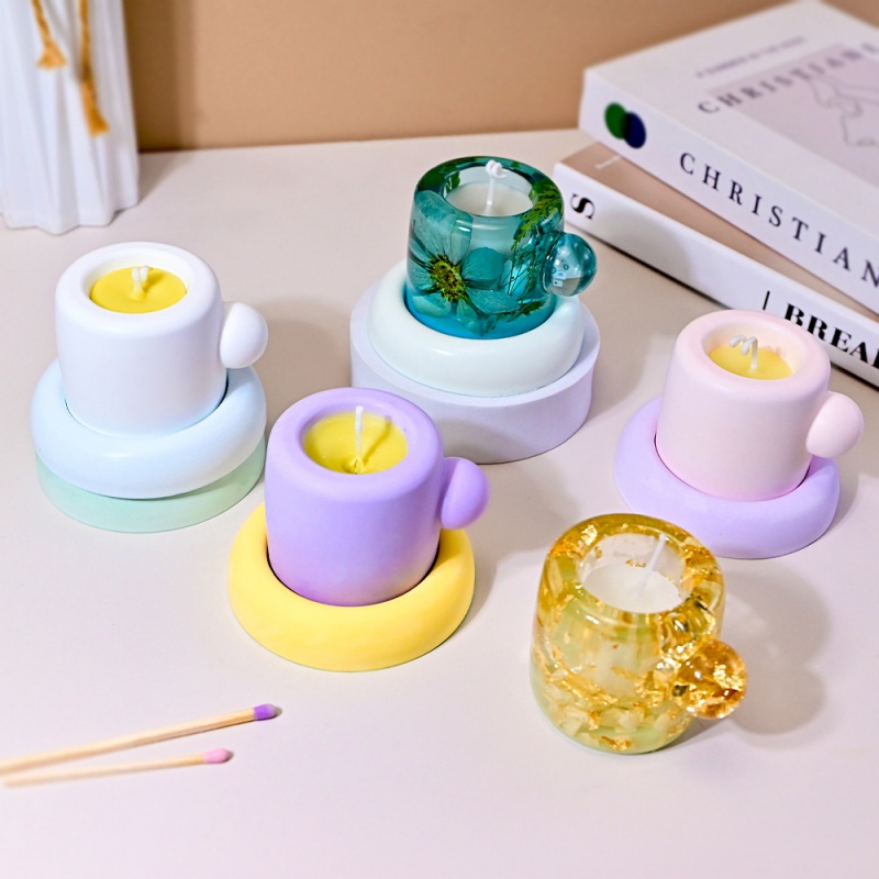 코스터 실리콘 몰드와 3D 머그잔 DIY 귀여운 아로마 - Candle Containers 리뷰 및 가격