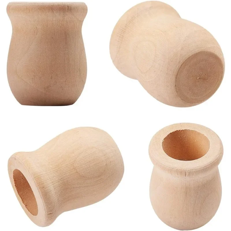 미완성 빈 나무 꽃병 꽃병 양초 컵, 수제 천연 꽃 용 - Candle Containers 리뷰 및 가격