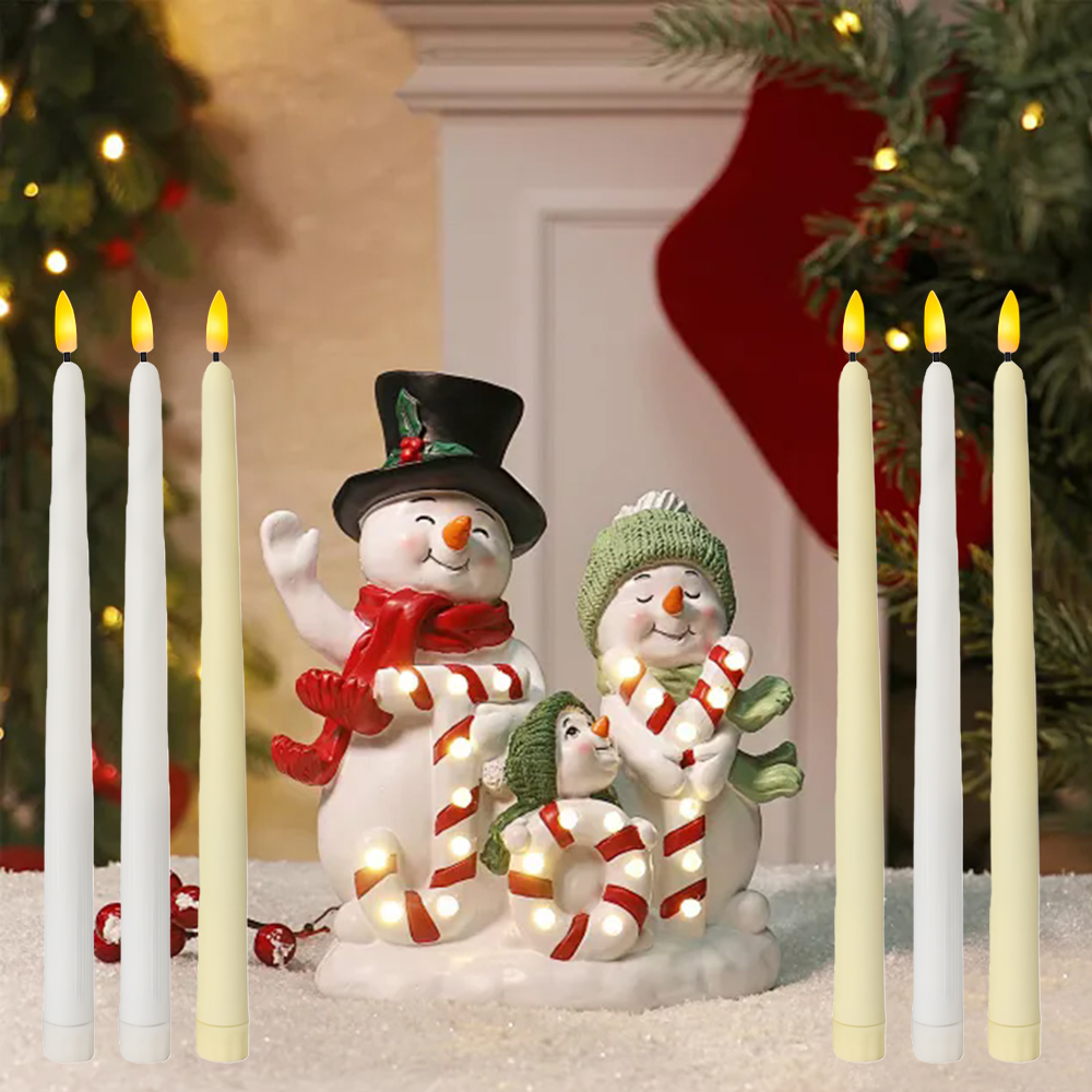 6pcs LED 무불꽃 테이퍼 양초 조명, 배터리로 작 - Silk Candle 리뷰 및 가격