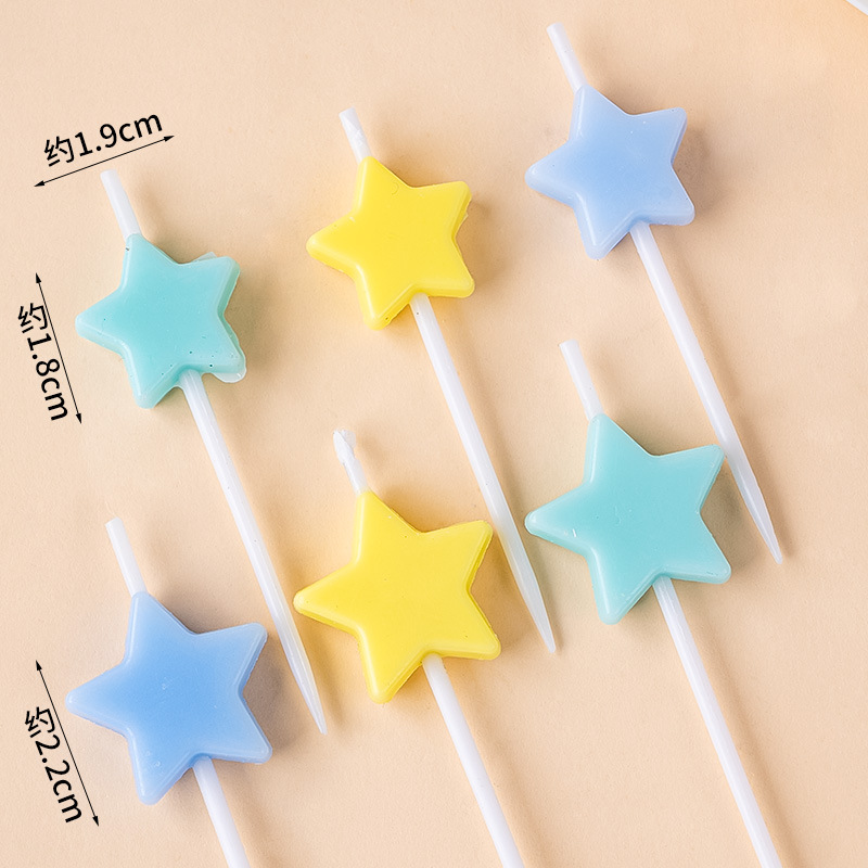 노란색 오각별 모양 캔들, 케이크 장식용, 어린이 생일 - Paraffin Wax 리뷰 및 가격