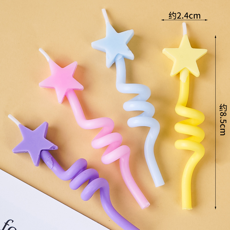 노란색 오각별 모양 캔들, 케이크 장식용, 어린이 생일 - Paraffin Wax 리뷰 및 가격