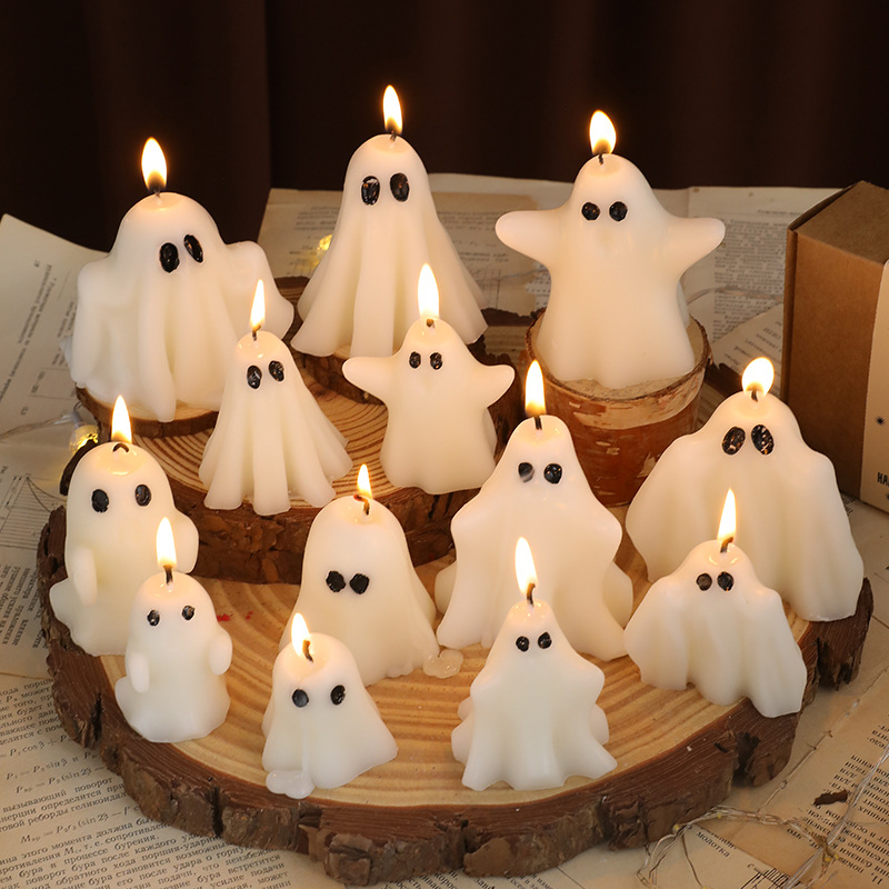 할로윈 캔들 선물 상자, 귀여운 유령 호박 모양 캔들  - Candle Containers 리뷰 및 가격