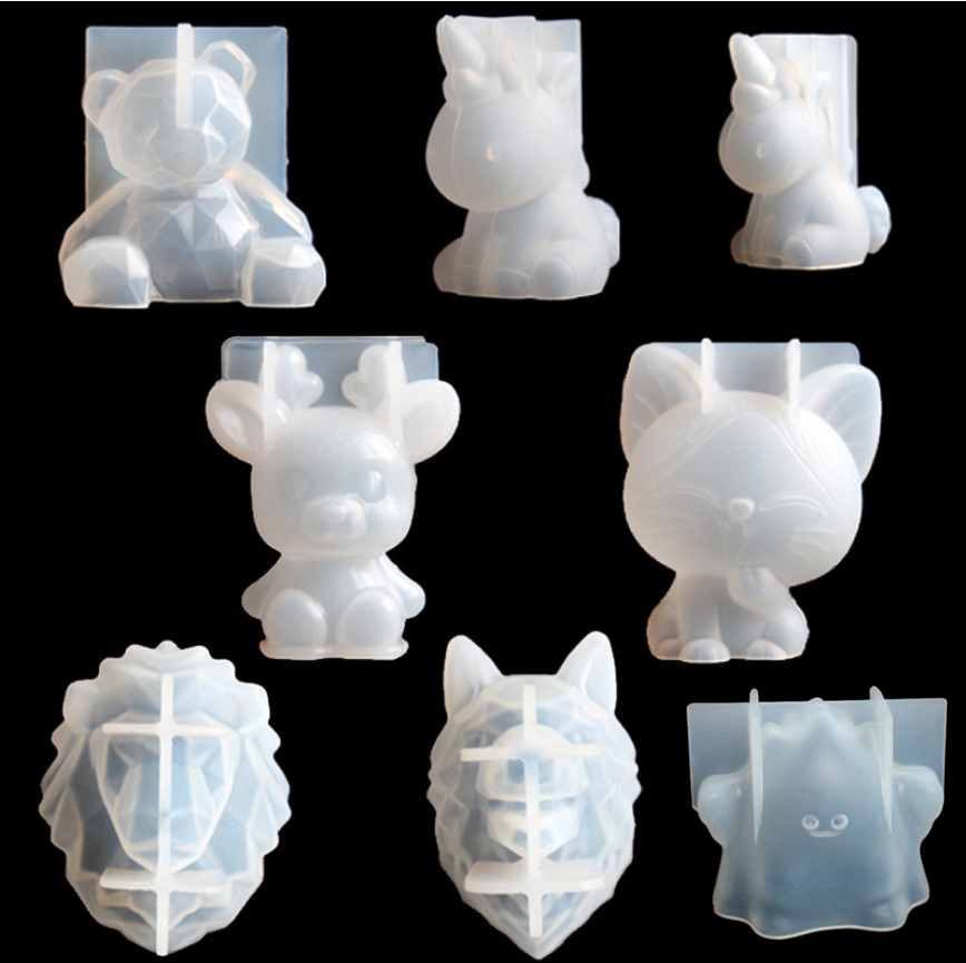 투명 유니콘 실리콘 에폭시 수지 금형 기하학 곰 토끼  - Candle Molds 리뷰 및 가격
