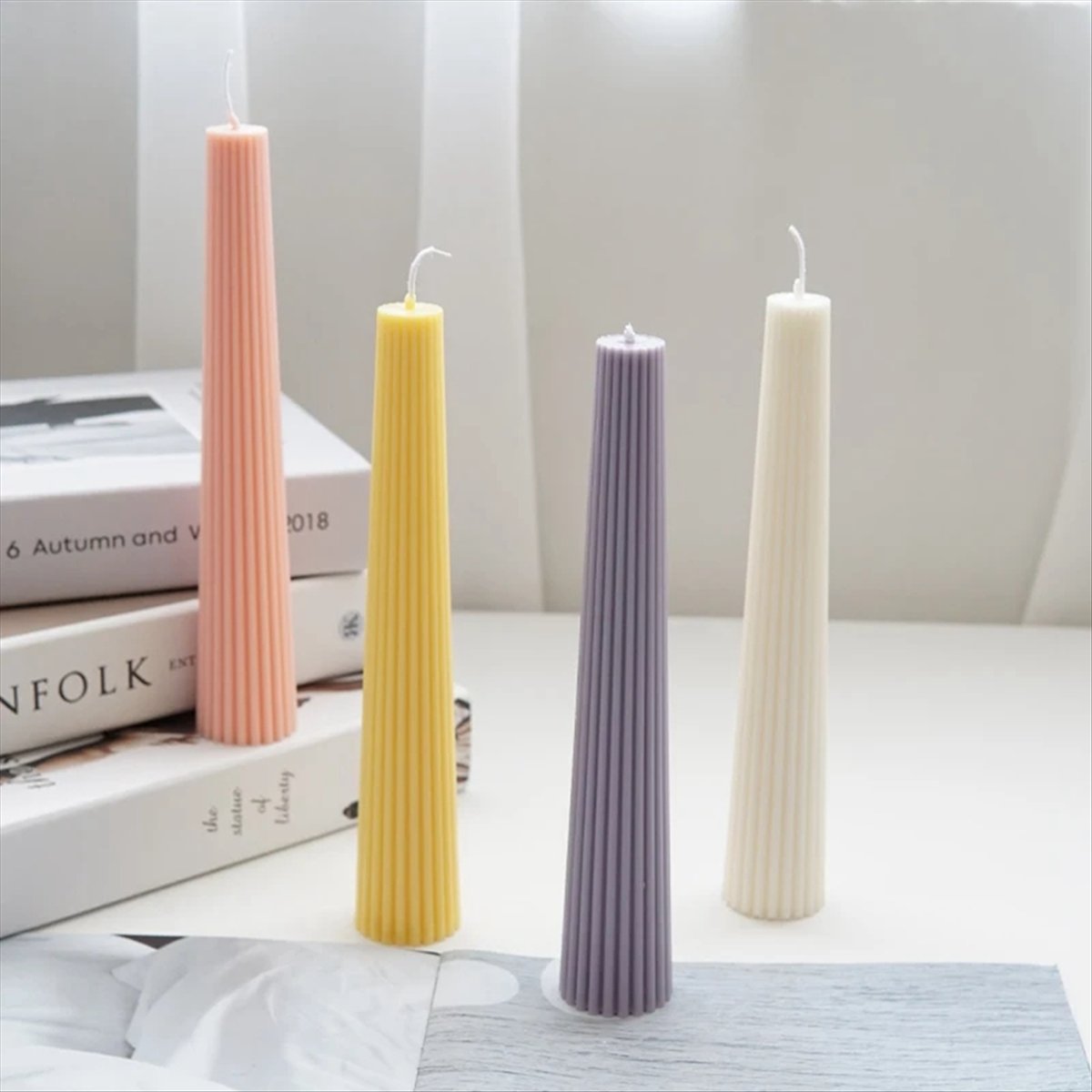 *ABAB 스트라이프 롱 폴 컬럼 아로마테라피 캔들 몰 - Candle Making Kit 리뷰 및 가격