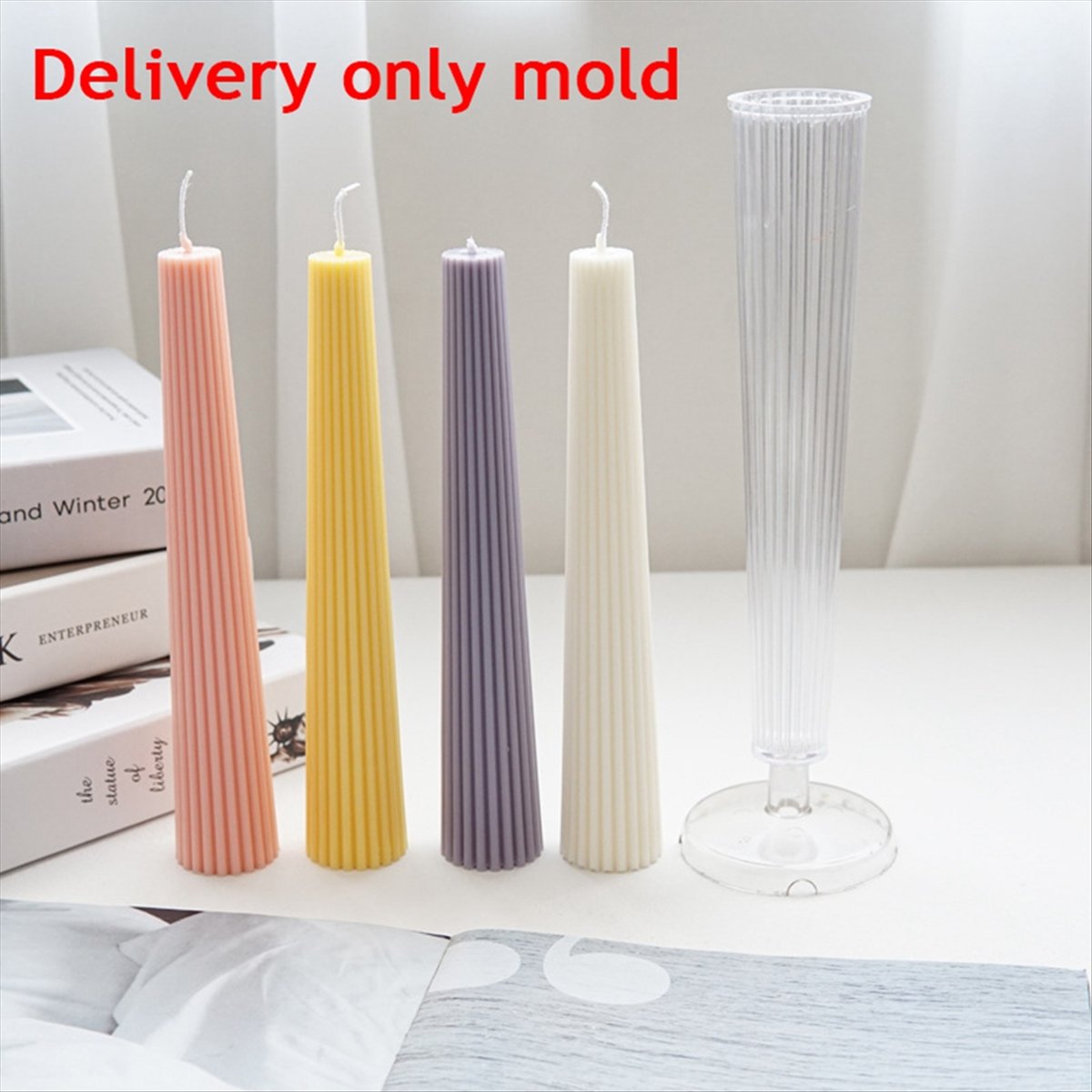 *ABAB 스트라이프 롱 폴 컬럼 아로마테라피 캔들 몰 - Candle Making Kit 리뷰 및 가격