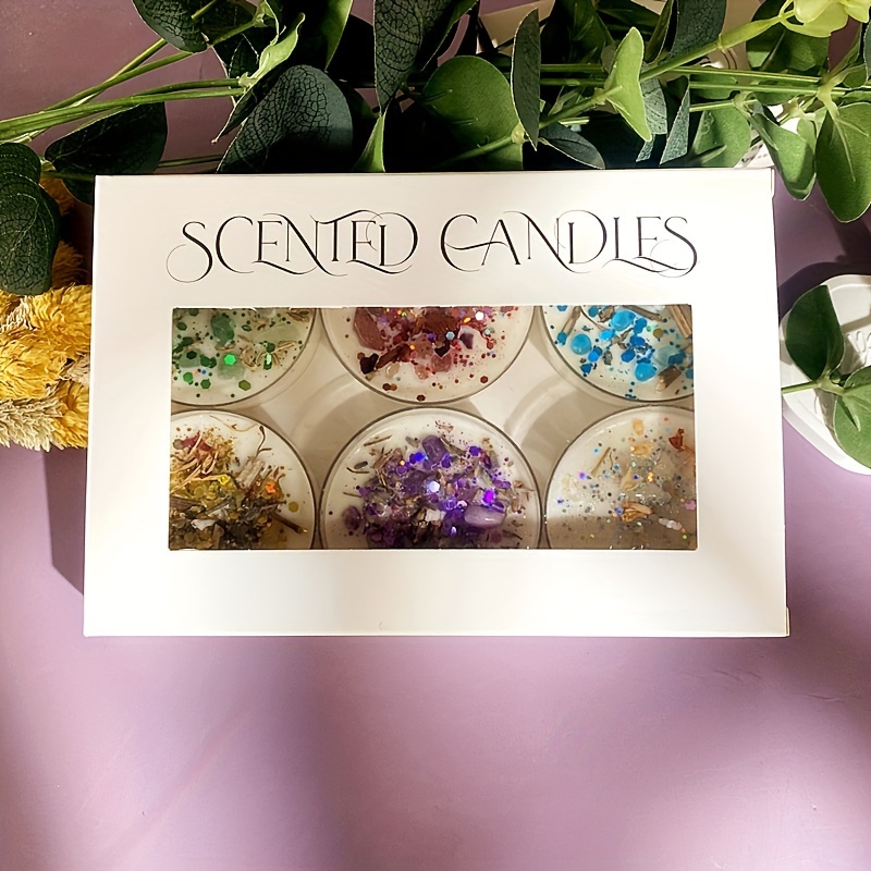 향기로운 양초 6개 세트 향수 크리스탈 스톤 말린 꽃  - Candle Fragrance 리뷰 및 가격
