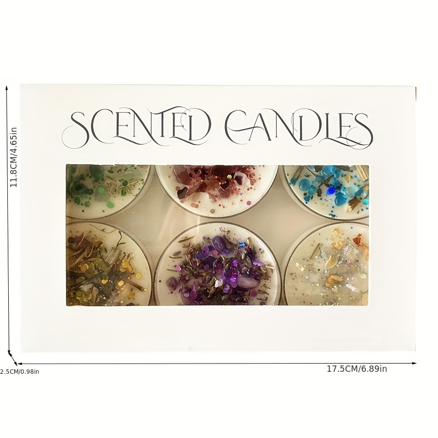 향기로운 양초 6개 세트 향수 크리스탈 스톤 말린 꽃  - Candle Fragrance 리뷰 및 가격