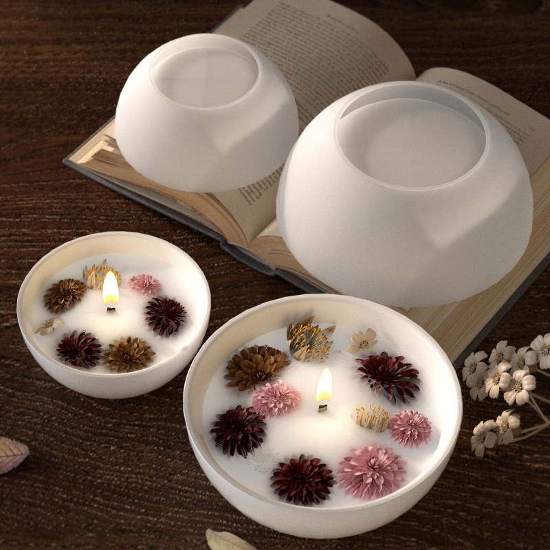 라운드 촛불 그릇 콘크리트 실리콘 금형 DIY 다육 식 - Candle Containers 리뷰 및 가격