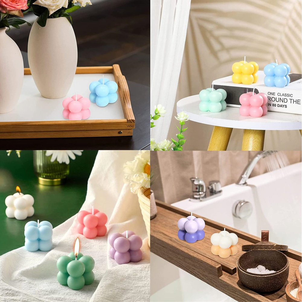 3D 버블 큐브 실리콘 캔들 몰드 세트, 기하학적 볼  - Candle Making Kit 리뷰 및 가격