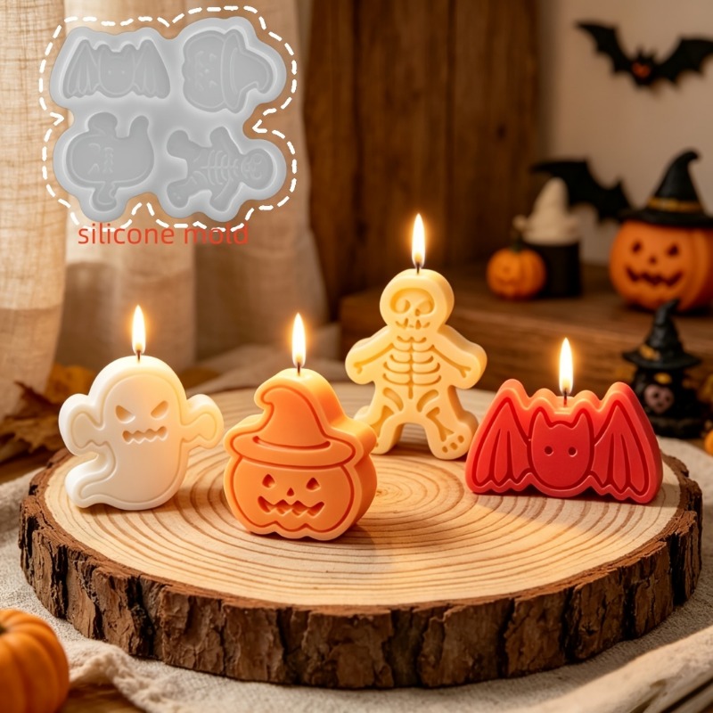 4구 실리콘 레진 몰드 세트 (DIY 점토 유령, 호박 - Candle Molds 리뷰 및 가격