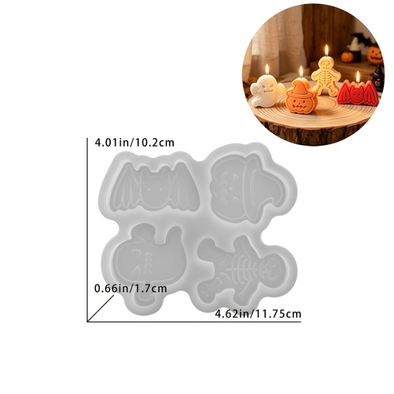 4구 실리콘 레진 몰드 세트 (DIY 점토 유령, 호박 - Candle Molds 리뷰 및 가격