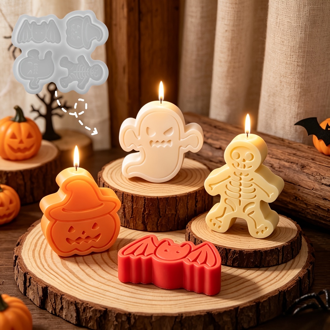 4구 실리콘 레진 몰드 세트 (DIY 점토 유령, 호박 - Candle Molds 리뷰 및 가격
